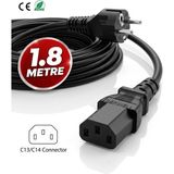Derwell 1.8 Metre 1.8mt Power Güç Kablosu C13 3pinli Monitör Bilgisayar Baskül Tarzı Cihazı Psu Elektrik 220 V Güç Kablosu