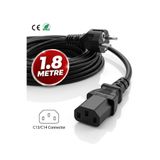 Derwell 1.8 Metre 1.8mt Power Güç Kablosu C13 3pinli Monitör Bilgisayar PSU Terazi Baskül Elektrik Ceryan Güç Kablosu 220v Kablo