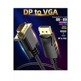Derwell 1.8 Metre Displayport Vga Adaptörü Kablo Erkek Dönüştürücü Hd 1080P 1.8Mt Displayport Dp Vga Kablosu
