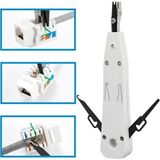 Derwell 1 Adet Krone Bıçağı Krone Reglet Pensesi Kep Kep RJ45 Punch Ağ Araç Kiti + 10 Adet Cat6 Keystone Jack 180 Derece Cat6 Priz Soketi Cat6 Dişi Soket Piriz + 1 Adet Kablo Soyucu Sarı Network Aksesuarları