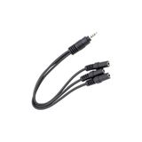 Derwell 1 Erkek 3 Dişi Kulaklık Mikrofon Çoklayıcı 3 Port 3.5 Mm Splıtter Çevirici Dönüştürücü Adaptör Siyah