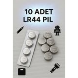 Derwell 10 Adet 10'Lu AG13/LR44/A76/357A Düğme Pil 1,5 V Saat Lazer Oyuncak Pili Alkalin Düğme Pil