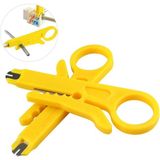 Derwell 10 Adet Mini Kablo Soyma Aparatı Kablo Sıyırıcı Soyucu Tel Kesici Sıkma Pensesi Sıkma Aracı Kablo Sıyırma Tel Kesici Sarı