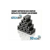 Derwell 10 Adet Rj45 Dişi Dişi Cat5/6/7/8 Ethernet Lan Ağı Birleştirici Aparatı 10Pcs Internet Kablo Uzatıcı