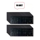 Derwell 10 Adet Türkçe F Klavye Etiketi Laptop Pc Sticker Kaliteli Pvckeyboard Sticker Pvc Harf Çıkartmaları