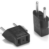 Derwell 10 Adet Türkiye Amerikan 110 220V Priz Ucu Jak Çevirici Dönüştürücü Adaptör Priz Amerikan Fiş Girişi Siyah
