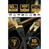 Derwell 10 Metre Yeni Nesil Cat7 Ultra Hızlı Ethernet Kablosu Yüksek Hız Gigabit Destekli İnternet Kablosu