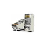Derwell 100 Adet Yeni Nesil Metal 3 Micron Gold Plated Cat5Cat6 RJ45 Konnektörü 8P8C Ethernet Kablo Ucu Jack, Standart, DrwlMetal100x, Altın, Erkek