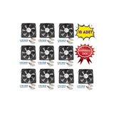 Derwell 12 cm Dc 12v 4 Pinli 120x120mm 12cm Kare Kasa Fanı Molex-pin Soketli Fan Sessiz Siyah 10 Adet