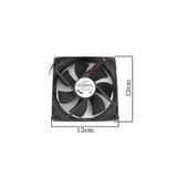 Derwell 12 cm Dc 12v 4 Pinli 120x120mm Kasa Fanı Molex-pin Soketli Sessiz Siyah 10 Adet, Drwl12cm10aDT