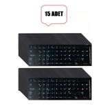 Derwell 15 Adet Türkçe F Klavye Etiketi Laptop Pc Sticker Kaliteli Pvckeyboard Sticker Pvc Harf Çıkartmaları