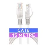 Derwell 15 Metrelik Cat6 Lan Fabrikasyon Internet Data Kablosu(Ethernet Modem Rj45 Uçlu Jacklı Network Adsl),DerweLL15mtm