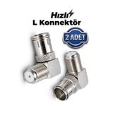 Derwell 2 Adet Hızlı F Konnektör L Fiş 90 Derece Anten Başlığı Quick Fiş Için F Connektör Rg6 Rg5 L Anten Başlığı Quick Fiş 2 Tane Geçmeli Uydu Kablosu Konnektörü