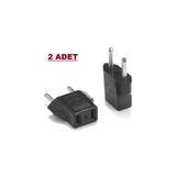 Derwell 2 Adet Türkiye Amerikan 110 220 V Priz Ucu Jak Çevirici Dönüştürücü Adaptör Priz Amerikan Fiş Girişi