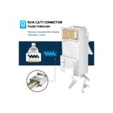 Derwell 2 Adet Yeni Nesil Deliksiz Cat7 Yüksek Performanslı Altın Kaplama Rj45 8P8C Cat7 Konnektör Stp Jak,Drwlcat72xx