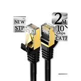 Derwell 2 Metre 2Mt Yeni Nesil Rj45 Kablo Cat7U/Ftp Altın Kaplama Korumalı 10Gb/Sn Ağ Lan Ethernet Kablosu