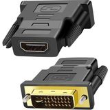 Derwell 24+5 Dvı To HDMI Uyumlu Kablo Adaptörü DVI Erkek Kadın Çift Yönlü Konnektör Dönüştürücü Projektör Dizüstü Bilgisayar Monitör Tv Kutusu Çevirici Adaptör