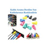 Derwell 25 Adet Rj45 Cat6 Cat6e Cat5e Ethernet Ağ Kablosu Rengarenk Koruma Cover Kılıfı Kablo Konnektörü