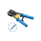 Derwell 2'in 1 Yeni Nesil Jak Sıkma Aleti Rj45/rj12 8p8c Konektörler Için Cat5/6 Jak Pensesi 100 Adet