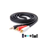 Derwell 3.5Mm Erkek Jack Av2 Rca Erkek Telefon Tv İçin Kablo Bilgisayar Pc Hoparlörler Müzik Ses Kablo 1.5Mt