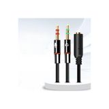 Derwell 3.5mm Kulaklık Adaptörü Kulaklık Y Splitter Ses Dişi 2 Erkek Jack Mikrofon Splitter Kablo Ayırıcı Siyah