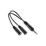 Derwell 3.5Mm Stereo Kulaklık Ses Çoklayıcı Y Kablo 2 Dişi 1 Erkek Splitter Cabble