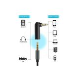 Derwell 3 Adet 3.5mm 3 Kutup 90 Derece sağ Açı Stereo Erkek Dişi Adaptör Dönüştürücü Kulaklık Ses Mikrofon Siyah