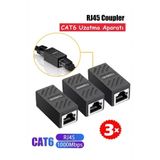 Derwell 3 Adet 3X Gigabit Destekli Rj45 Dişi Dişi Cat5E/Cat6/7/8 Ethernet Lan Ağı Birleştirici Ara Aparatı