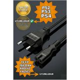 Derwell 3 Metre C7 Güç Kablosu Ps2/ps3/ps4/xbox One S/radyo/tv Işıldak Uyumlu 3m Power Elektrik Kablosu