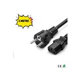 Derwell 3 Metre Pc Monitör Tv Monitör Printer Power Şarj Kablosu 3m C13 Baskül Kantar Terazi Güç Kablosu Siyah