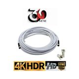 Derwell 30 Metre U6 Kablo Rg6/U6 Uydu Anten Kablosu Tak Kullan Full Hd 3D4K 1080 Uyumludur Hazır Çalıştır