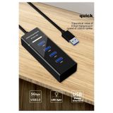 Derwell 4 Port Usb 3.0 Hub Çoğaltıcı Çoklayıcı Swıtch Hızlı Usb Çoklama Dişi Splitter Laptop Bilgisayar Için