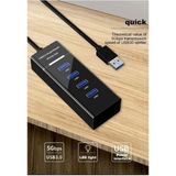 Derwell 4 Port USB Hub 3.0 USB Çoklayıcı USB Çoğaltıcı Switch Port Işıklı USB 3.0 4 Port Hub 30CM Işıklı Usebe Çoklayıcı