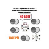 Derwell 40 Adet Cr2032 Lityum Para Pil Dr2032 Baskül-Bios-Kepenk-Kumanda Terazi Yuvarlak Düğme Lithum Pil