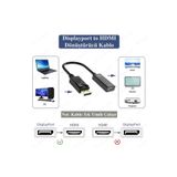 Derwell 4k 2k Displayport to HDMI 4K2K Çevirici Dönüştürücü Kablo DP HDMI Uyumlu Kablo Adaptörü Siyah, Derwell4k2k1x