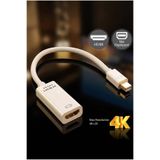 Derwell 4K Destekli Mini Displayport To Hdmi Çevirici Dönüştürücü Adaptör Thunderbolt Port Converter Kablo