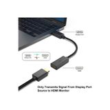 Derwell 4K Displayport to HDMI Çevirici Dönüştürücü Kablo SİYAH, Drwl4kDPHD