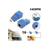 Derwell 4K HD HDMI Genişletici RJ45 LAN Ağ Uzatma TX RX Cat5e Cat6 Ethernet Kablosu, 30m, DREXTNDER, Siyah, Erkek