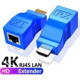 Derwell 4K Hd HDMI Uyumlu Genişletici RJ45 Lan Ağ Uzatma Tx Rx CAT5E Cat6 Ethernet Kablosu 30M Ps3 Hdtv Hdpc DVD Stb Için