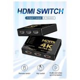 Derwell 4K HDMI Uyumlu Switcher HD 1080P 5 Port HD KVM Switch Hub IR Uzaktan Kumanda İle HDTV DVD TV siyah