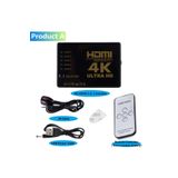 Derwell 4K Hdmı Uyumlu Switcher Hd 1080P 5 Port Hd Kvm Switch Hub Ir Uzaktan Kumanda İle Hdtv Dvd Tv
