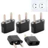 Derwell 5 Adet 2 Pinli Priz Dönüştürücü Travel Plug Yuvarlak Pinli Adaptör Amerikan-Türkiye Şarj Çevirici Adaptör Priz Dönüştürücü Fiş Çevirici Siyah