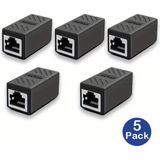 Derwell 5 Adet RJ45 Bağlantı Kablosu - Dişi Dişi (F-F) Gigabit Destekli CAT7/CAT6/CAT5E/CAT5 Kabloları Için Yüksek Hızlı Ağ Genişletme