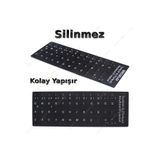 Derwell 5 Adet Türkçe Q Klavye Sticker Notebook Pc Uyumlu Klavye Etiketi Silinmez Yapışkanlı Türkçe Harfler, Standart, DrwlQKlavye5x, Siyah, Erkek