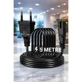 Derwell 5 Metre C7 Güç Kablosu Ps2/ps3/ps4/xbox One S/radyo/tv Işıldak Uyumlu 5m Power Elektrik Kablosu