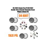 Derwell 50 Adet Cr2032 Lityum Para Pil Dr2032 Baskül-Bios-Kepenk-Kumanda Terazi Yuvarlak Düğme Lithum Pil