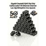 Derwell 50 Adet Rj45 Dişi Dişi Cat5/Cat6/Cat7Cat8 Ethernet Lan Ağı Birleştirici Ara Internet Kablosu Uzatıcı,DrwLüx50Adt
