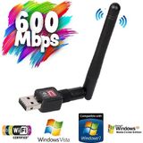 Derwell 600 Mbps Mini USB Wifi Adaptörü 2.4 Ghz Anten ile USB Kablosuz Ağ Kartı 802.11N/G/B Ethernet USB Dongle Lan Pc Wifi Alıcısı