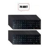Derwell 70 Adet Türkçe F Klavye Etiketi Laptop Pc Sticker Kaliteli Pvckeyboard Sticker Pvc Harf Çıkartmaları