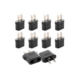 Derwell Avrupa Amerikan Priz Dönüştürücü Türk Amerikan Fiş Adaptörü Fiş Çevirici 2 Pinli Uç Abd Plug 10 Adet